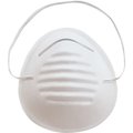 Prosource Disposable Dust Mask, 514 in L x 414 in W Mask, Polypropylene Facepiece, White TGE-DM01
